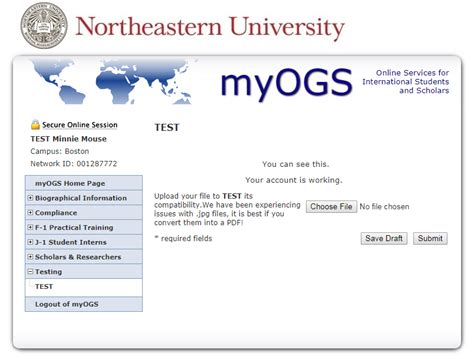 ogs northeastern|myogs northeastern login.